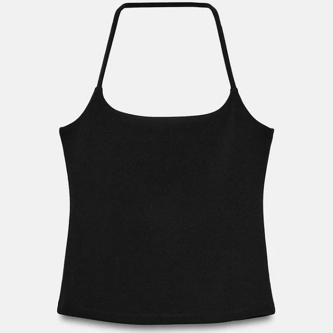 top Zara Stretch Knit Halter Top Zara USA $29.9
