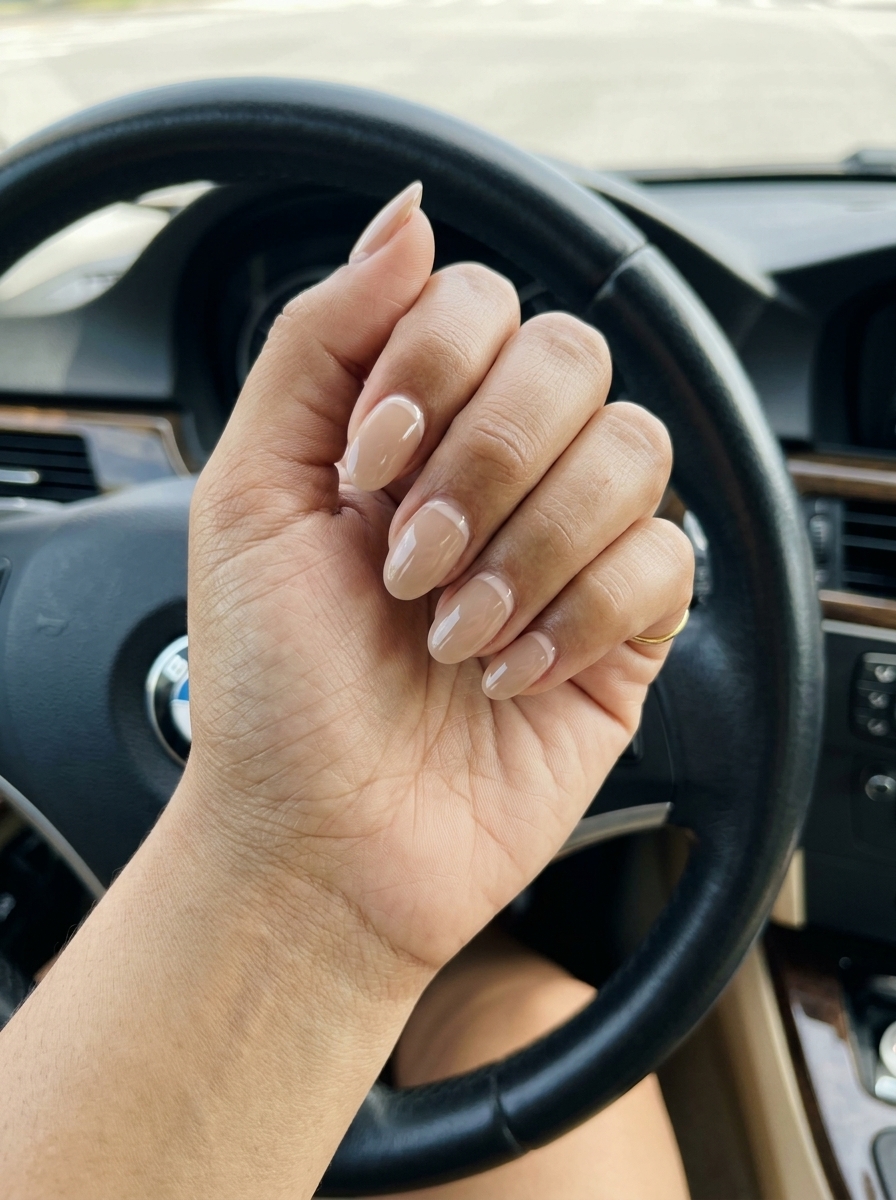 Nude Reverse French Nails 2026 Understated Nude Reverse French nails: neutral beige. June nails ideas - summer ideas 2026.