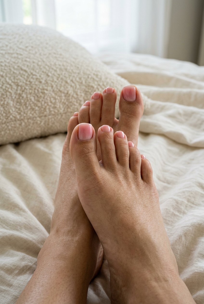 Subtle Aura Pink Gradient pedicure: romantic pink gradient for weddings or date nights. June toe nails ideas 2026.