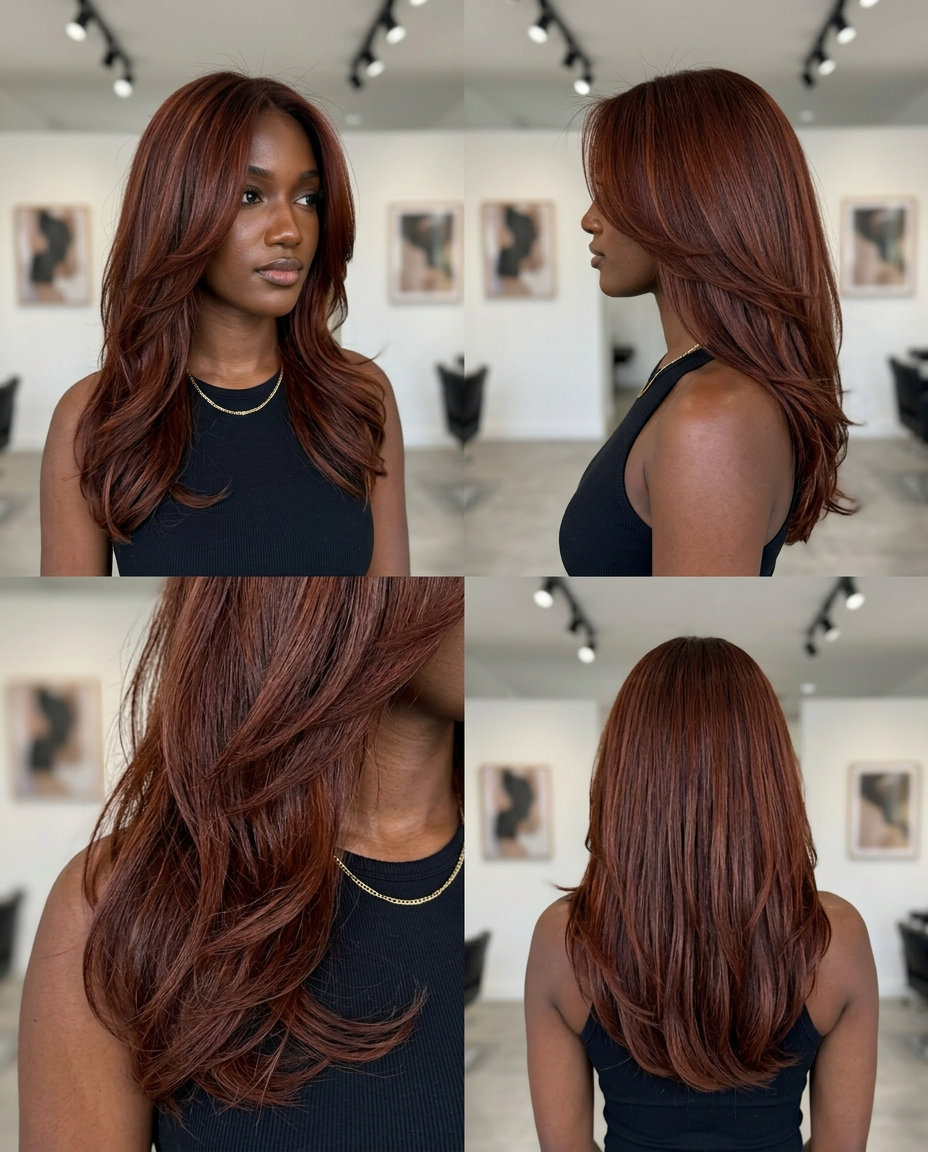 long midnight mahogany waves with soft face-framing layers