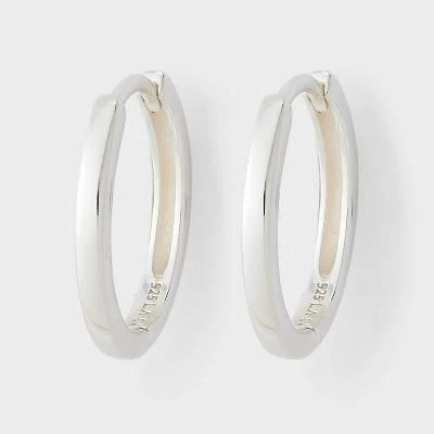 accessory A New Day Sterling Silver Hinged Hoop Earring Target $19.99