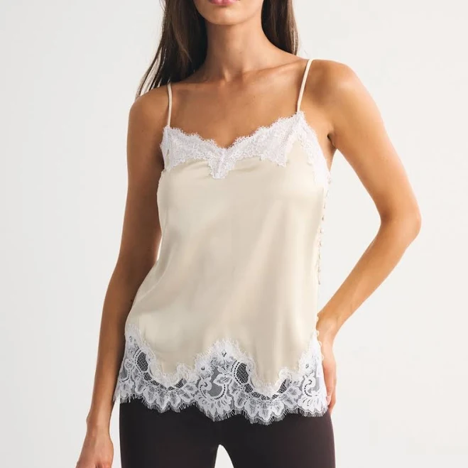 top Abercrombie & Fitch Women's Lace Slip Cami Abercrombie & Fitch $39.99