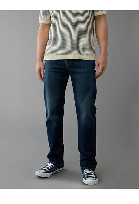 jeans AE Men's AirFlex+ Relaxed Straight Jeans American Eagle Outfitters $37.95
