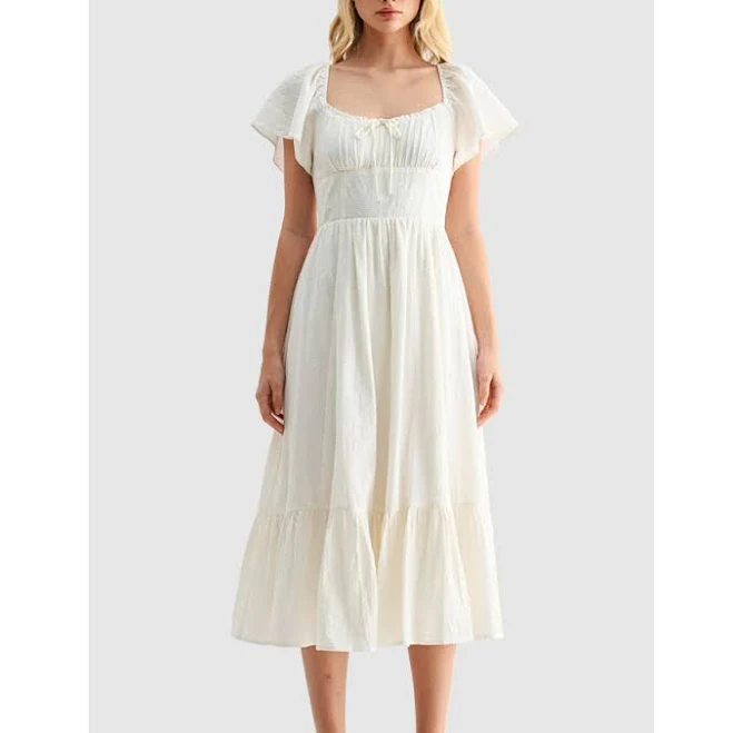 dress All in Favor Women's Floral Flutter Sleeve Sundress Nordstrom $49.99