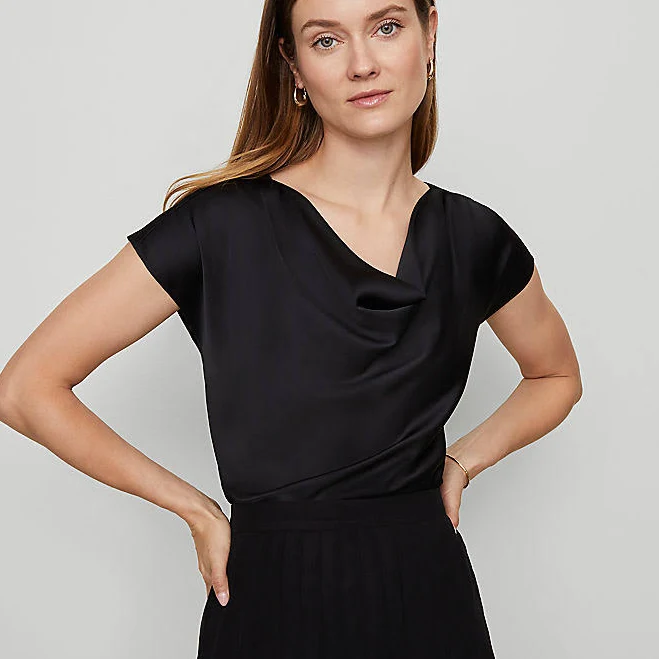 top Ann Taylor Women's Satin Cowl Neck Top Ann Taylor $38.99