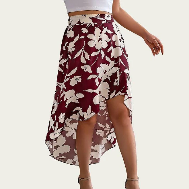 skirt Anna-Kaci Women's Floral Print High-Low Skirt Kohl's $38
