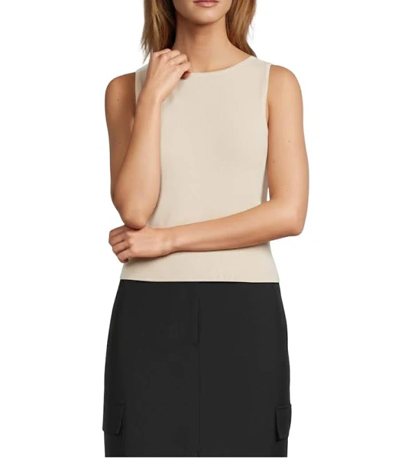 top Antonio Melani Krista Sleeveless Boat Neckline Knit Top Dillard's $79