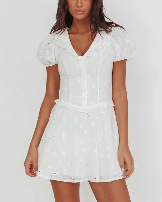dress Aylin Collared Eyelet Mini Dress Selfie Leslie $79.99