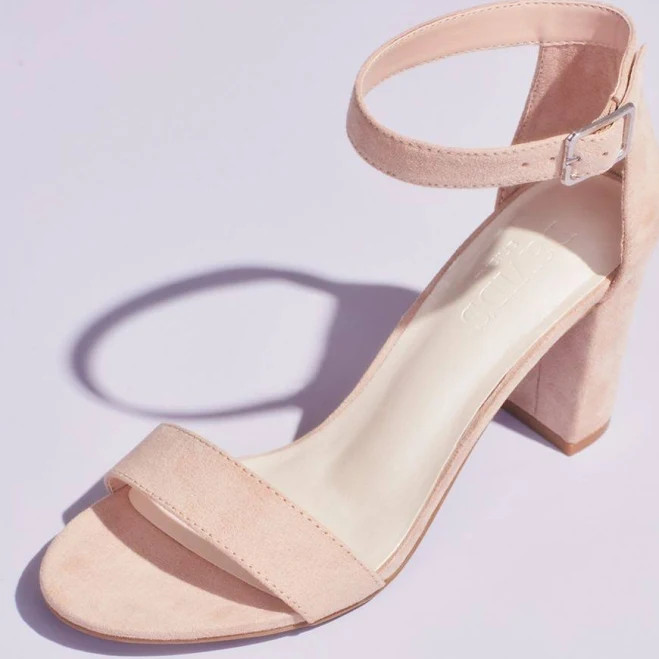 shoes David's Bridal Block Heel Ankle Strap Sandal David's Bridal $7.44