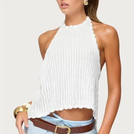 top Edikted Women's Ivey Backless Crochet Halter Top PacSun $32.4