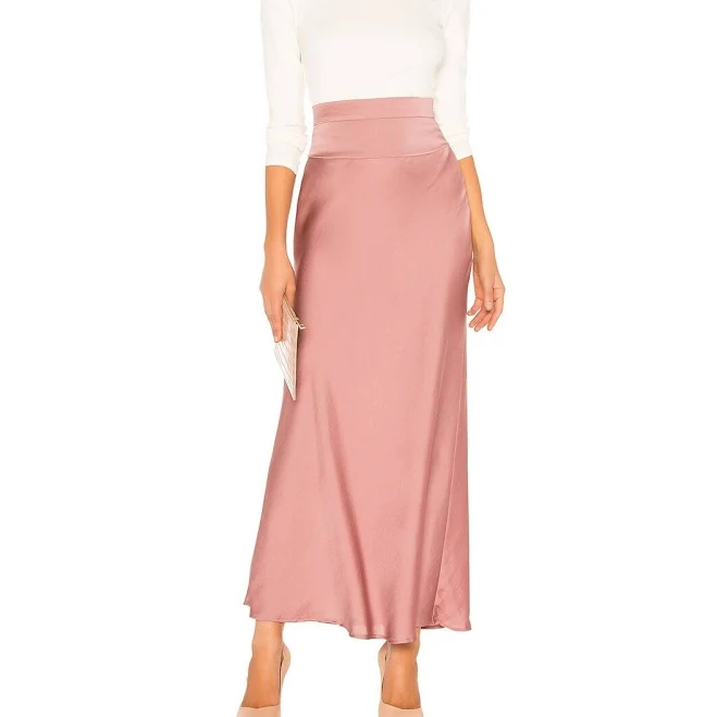 skirt Free People Normani Bias Midi Slip Skirt In Dusty Mauve Pink | Size 12 eBay - twicelovedgems $40