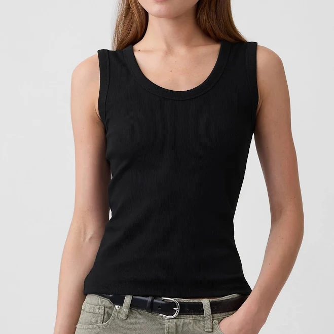 top Gap Women's Ribbed Scoopneck Tank Top Gap Factory $11.99