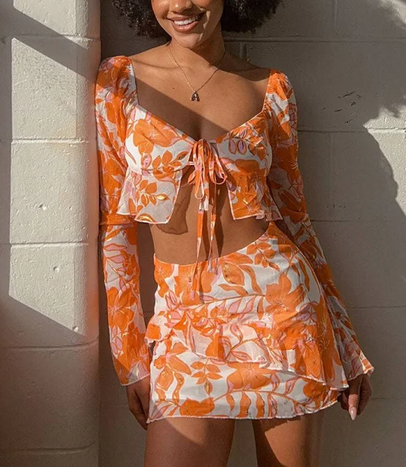 skirt Jayella Floral Mini Skirt Beginning Boutique US $15