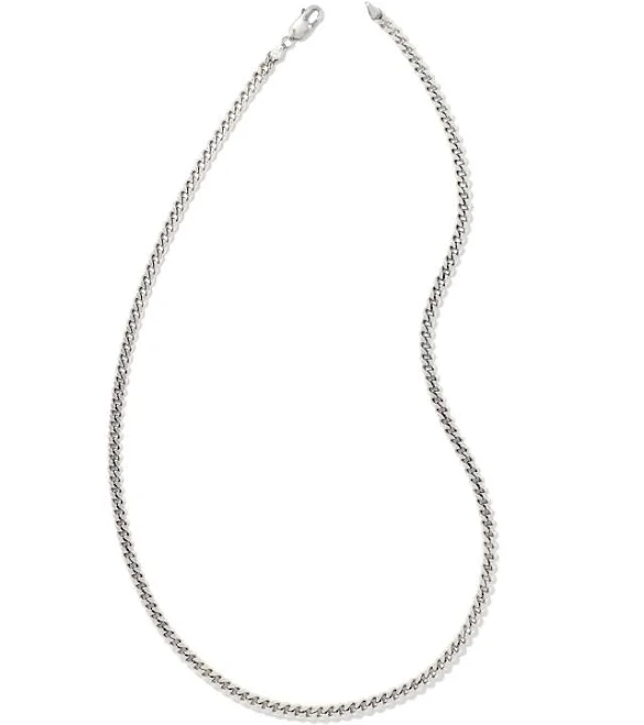 accessory Kendra Scott Curb Chain Necklace in Oxidized Sterling Silver Kendra Scott $298