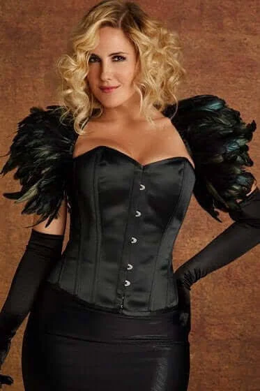 top Kinnaird Ireland Black Duchess Satin Corset for Women, 34" Waist, 100% Cotton Twill Lining, Steel Bones, Adjustable Back True Corset USA $79.95