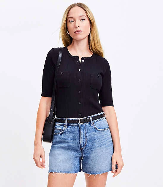shorts Loft Women's High-Rise Cut Off Denim Shorts LOFT $19.94