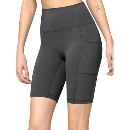 shorts Made by Johnny Women's High Waisted Yoga Biker Shorts with Pockets Walmart - Made by Johnny Group, Inc. $14.95
