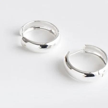 accessory Madewell Sterling Silver Chunky Demi-Fine Hoop Earrings Madewell $81