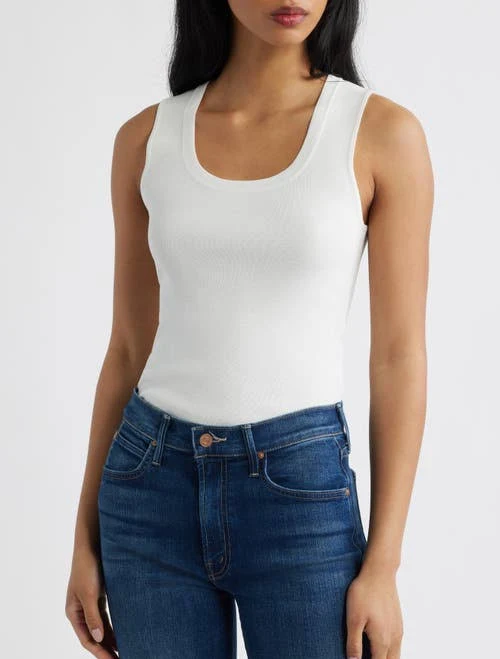 top MANGO scoop neck rib knit sleeveless top Nordstrom $49.99
