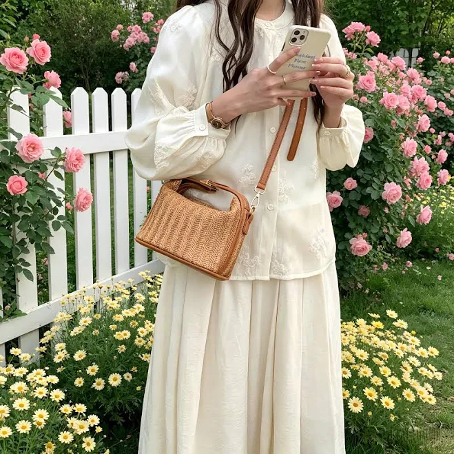bag Mini Woven Straw Crossbody Bag Etsy - Seller $48