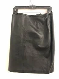 skirt Mixit, Sexy Black Genuine Leather Pencil Skirt, Knee Length, Back Zip, 8 eBay $45