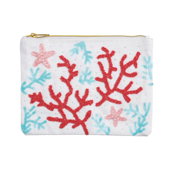 bag Mud Pie Coral Beaded Clutch Mud Pie $15.99