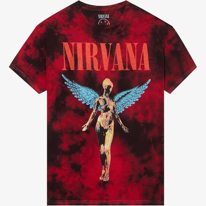 top Nirvana in Utero Tie-Dye Graphic T-Shirt Hot Topic $28.9