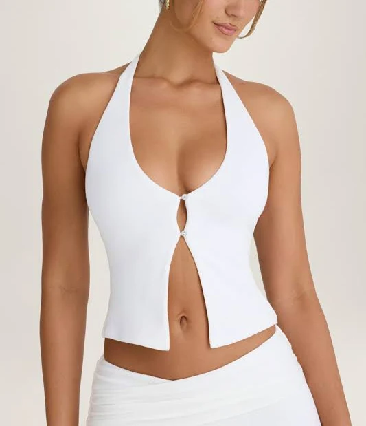 top Oh Polly Open-Front Halterneck Top Oh Polly US $30