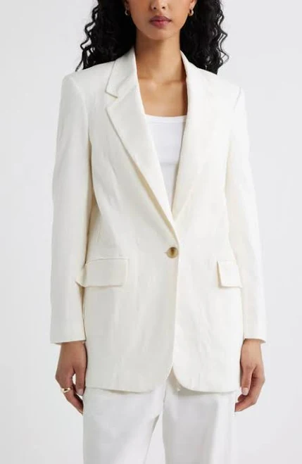 jacket Open Edit Everyday Linen Blend Blazer Nordstrom $99.5