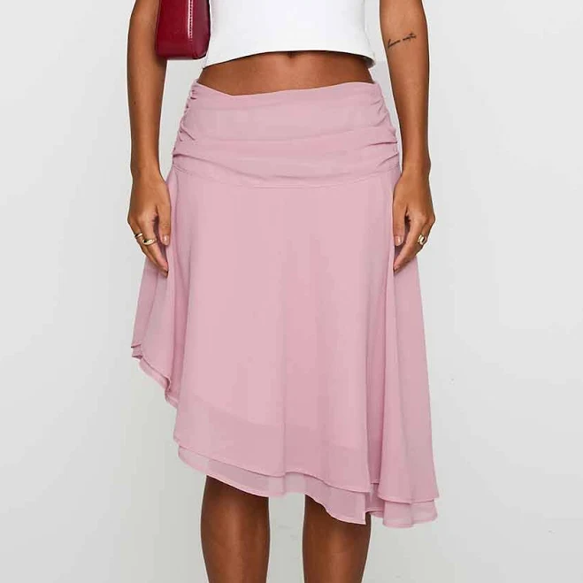skirt Princess Polly Evanescence Asymmetrical Midi Skirt Princess Polly US $49