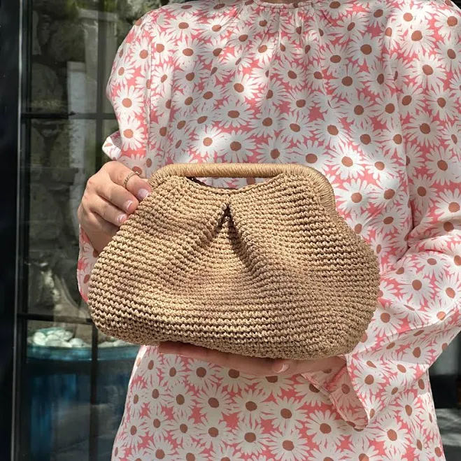 bag Raffia and Straw Clutch Bag Etsy - Seller $90.52
