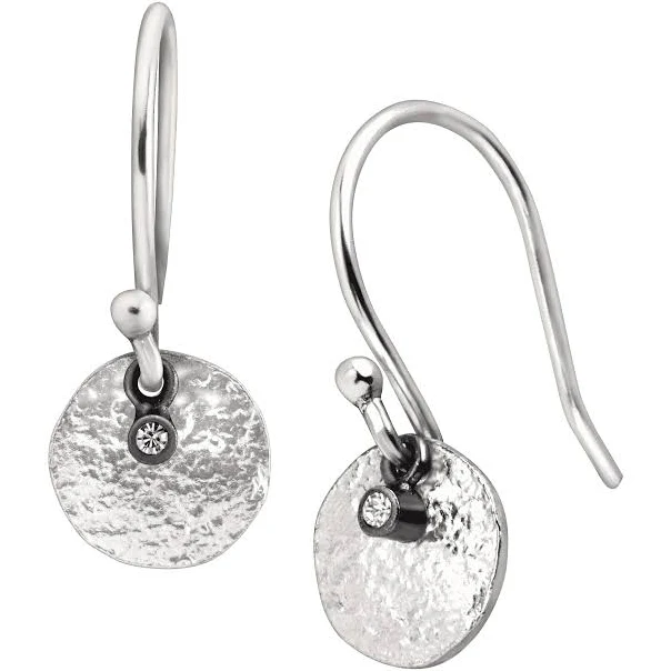 accessory Silpada Women's Sterling Silver Mini Crystal Disc Drop Earrings Silpada $40