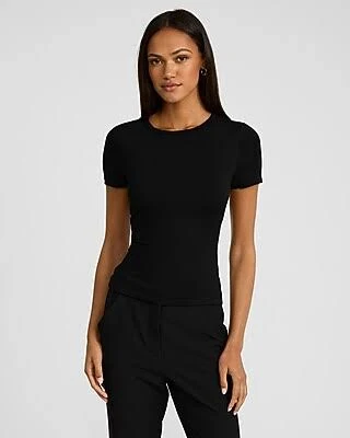 t-shirt Supersoft Women's Fitted Double Layer Crew Neck Tee Express $25.5