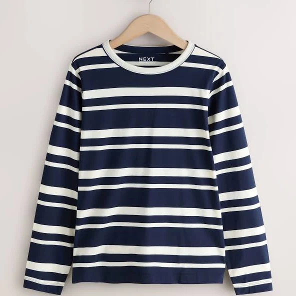 top Women's Next Long Sleeve Striped Crew Neck T-Shirt Next USA $19
