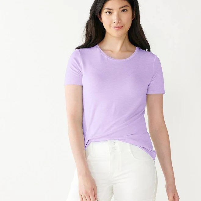 t-shirt Women's Nine West Essential Crewneck Tee, Size: XXL, Pastel Lilac Kohl's $8.99