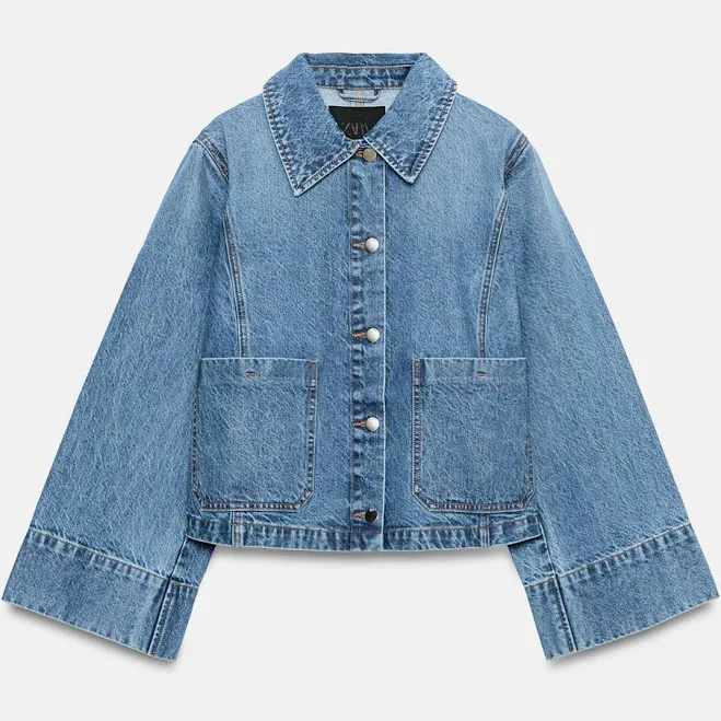 denim jacket Zara Z1975 Cropped Denim Jacket Zara USA $49.9