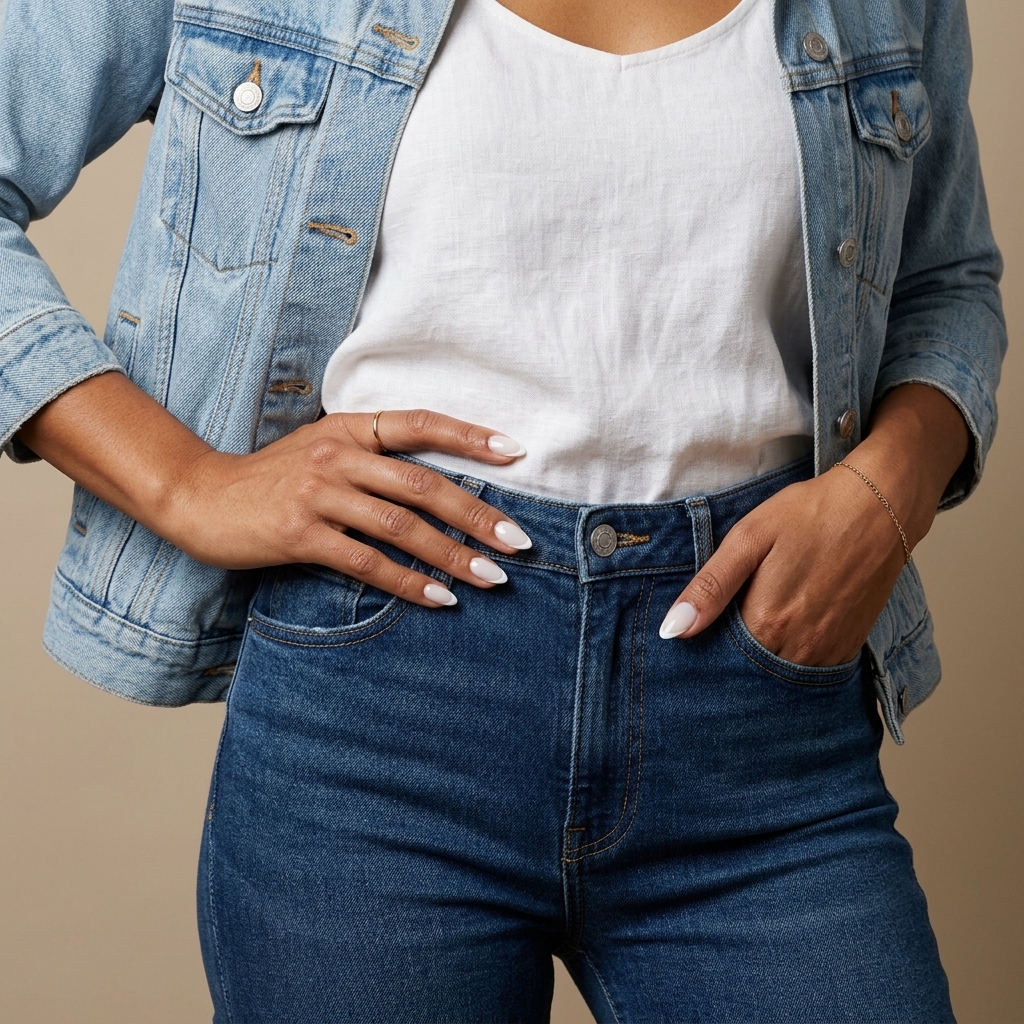 Summer Classy Nails 2026: Classic Milky White French Milky White Almond French: Summer classy nails 2026, classic and polished for weddings, work, or daily wear.
