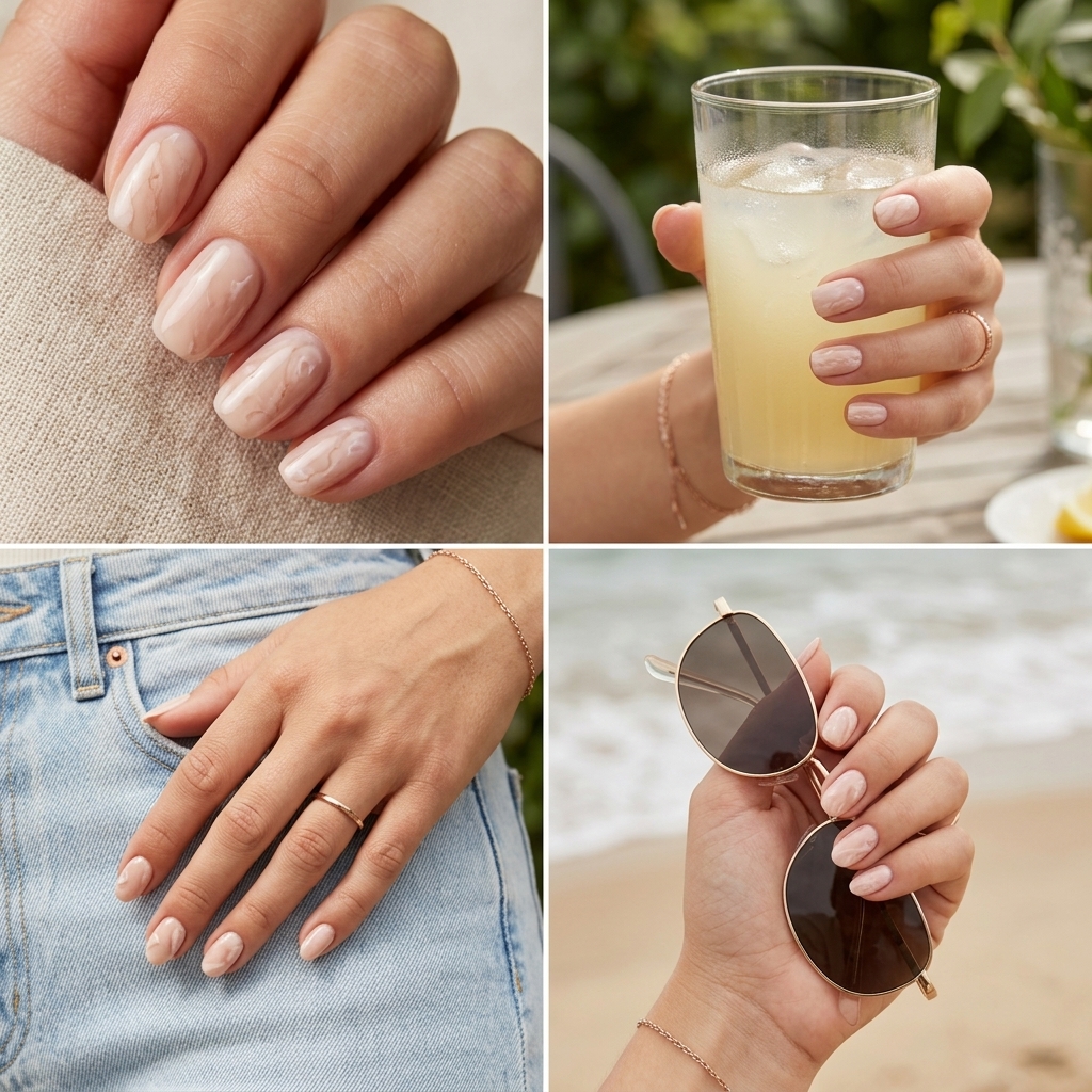Summer Dip Nails 2026: Watermelon French Summer dip nails 2026: Watermelon French tips for beach days and casual outings. Fun & playful.