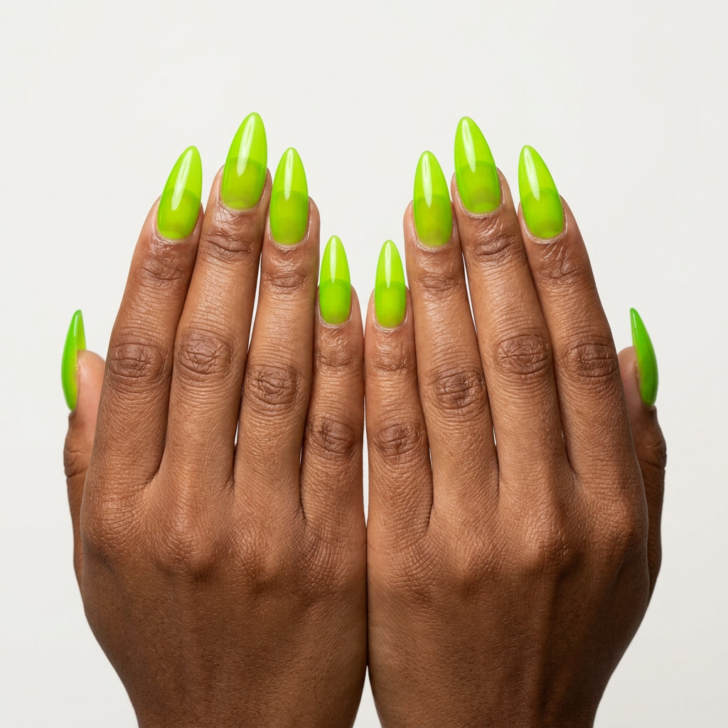 Jelly Lime Zest Nails 2026 for Festivals Jelly lime zest wave nails for summer 2026, vibrant for festivals and vacations.