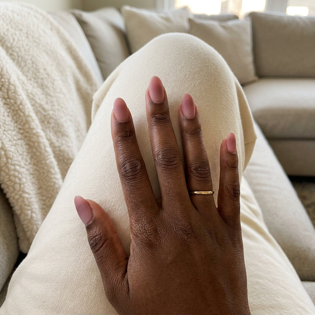 Dusty Rose Matte Nails 2026 for Brunch Dusty rose sunset matte nails for summer 2026, romantic for brunch or casual outings.