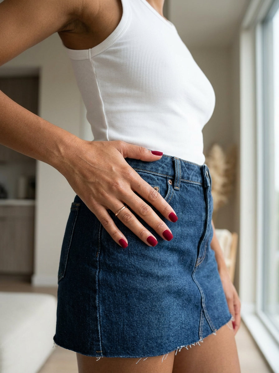 Summer Red Nails 2026: Crimson Velvet Square Crimson Velvet Square nails for summer red nails 2026. Sophisticated office & evening look with matte finish.