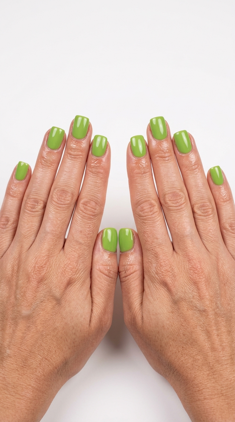 Lime Green Square Nails 2026: Bold Festival Statement Trending summer nails 2026: Bold lime green square statement nails for festivals and energetic party looks.