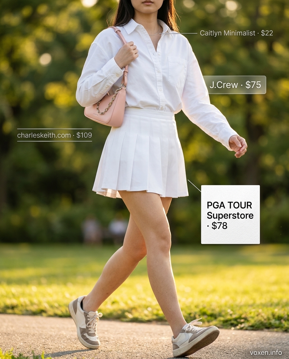 What to Wear with Tennis Skirt Summer 2026 - Style Inspiration What to Wear with Tennis Skirt Summer 2026 outfit idea - fashion styling inspiration