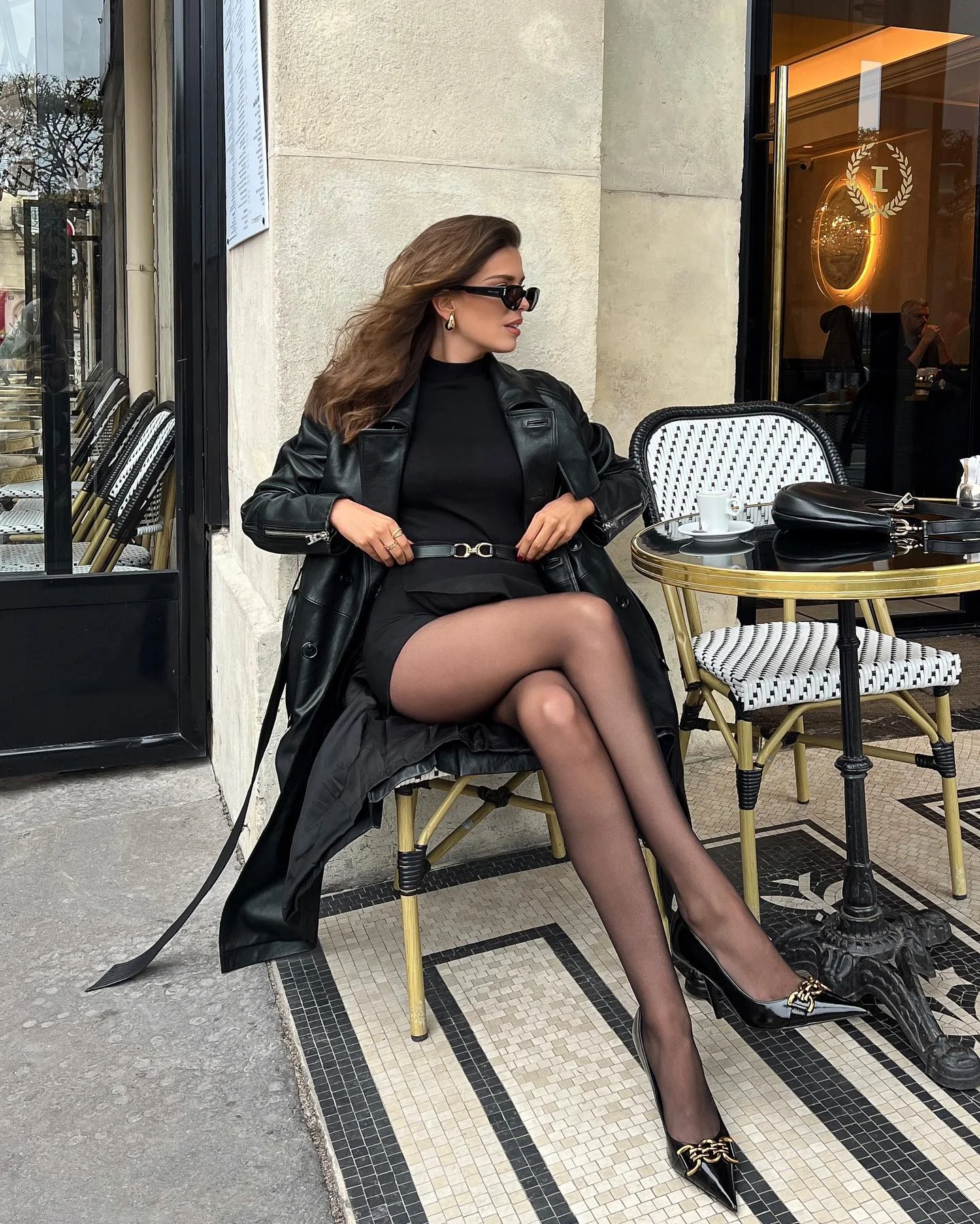 fall going out outfits 2026 All-Black Leather Layers For Sophisticated Night Out Style