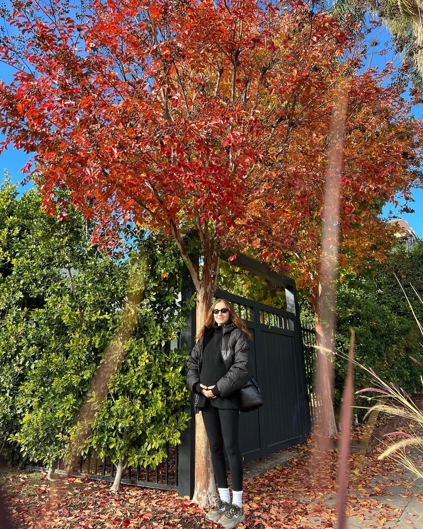 fall pregnancy outfits 2026 All-Black Cozy Layers For Crisp Autumn Days