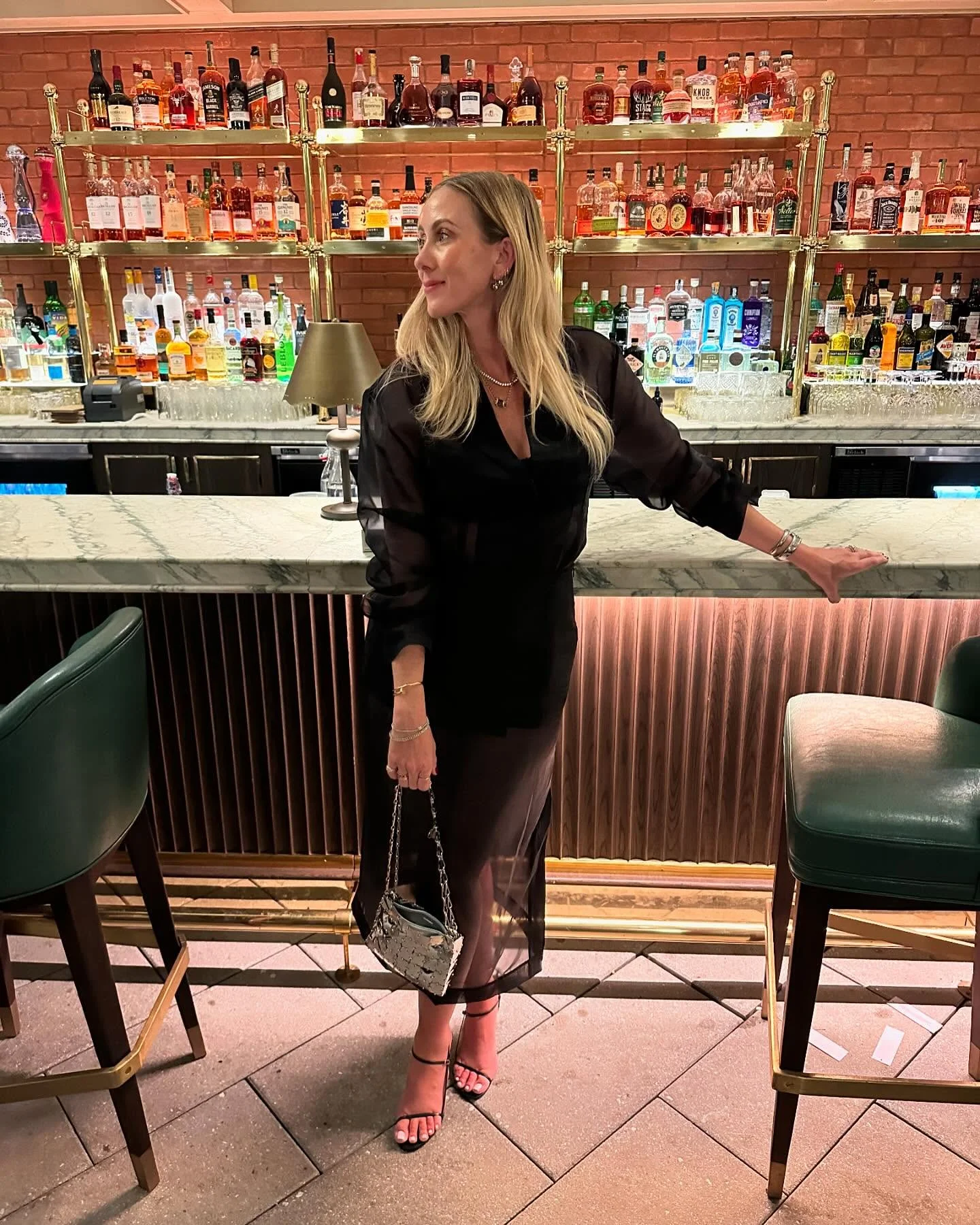 fall date night outfits 2026 Sheer Black Midi Dress For A Modern Cocktail Evening