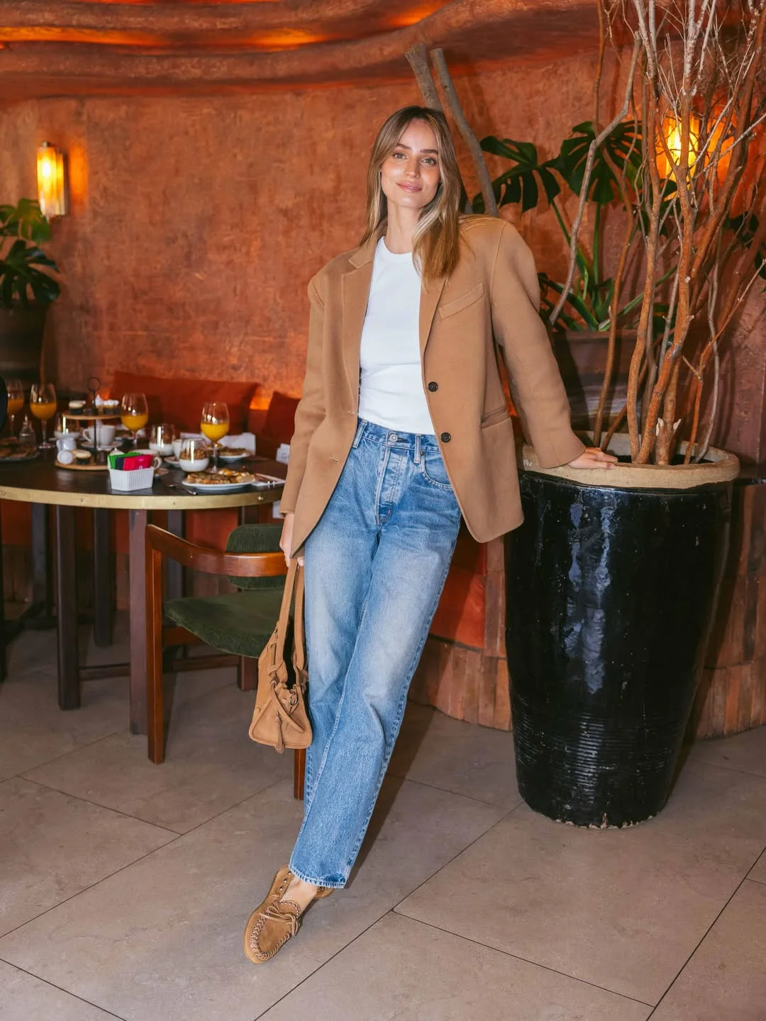 simple fall outfits 2026 Neutral Blazer And Light Denim For Everyday Polish