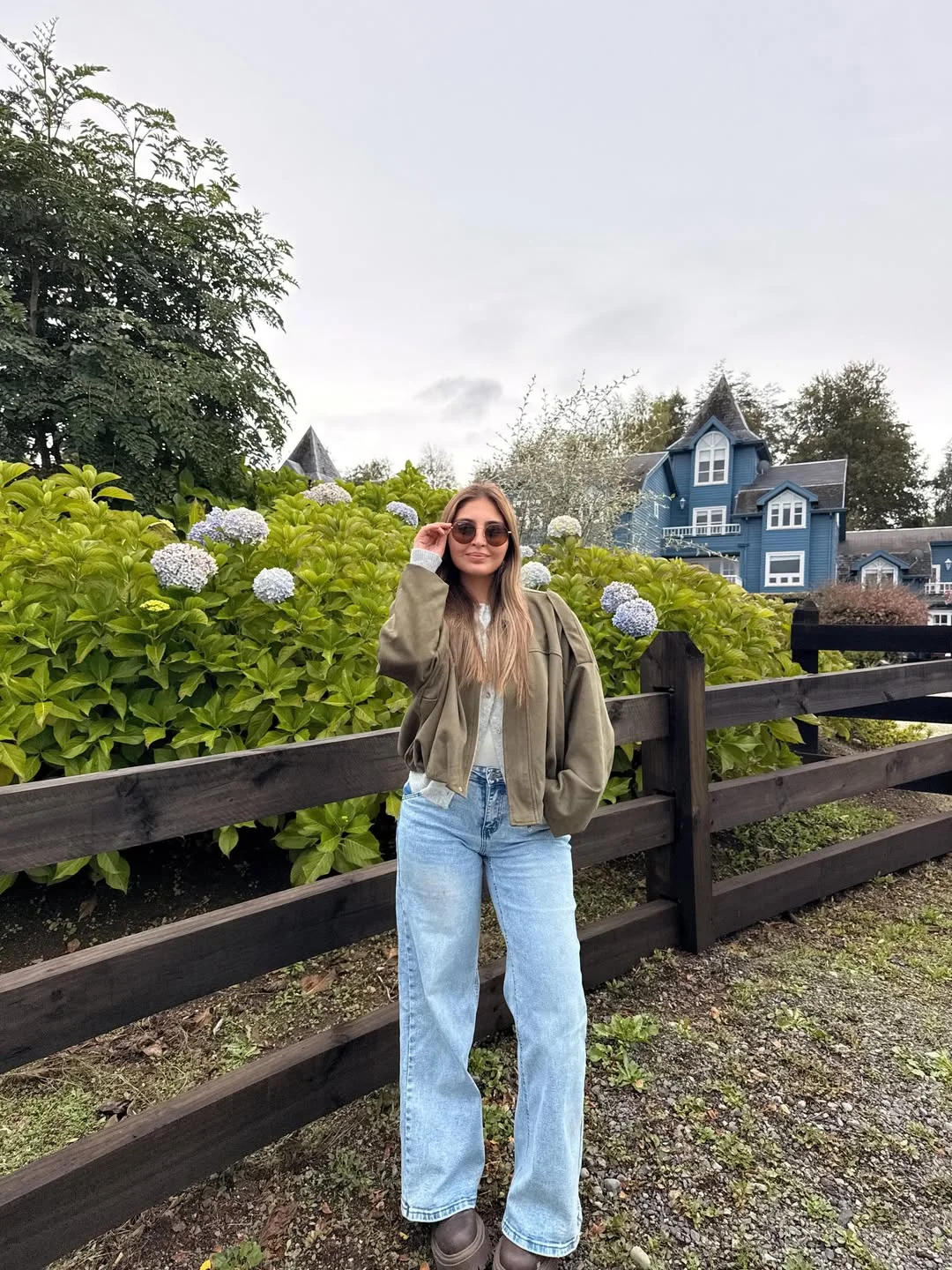 simple fall outfits 2026 Olive Bomber Jacket And Relaxed Denim Comfort