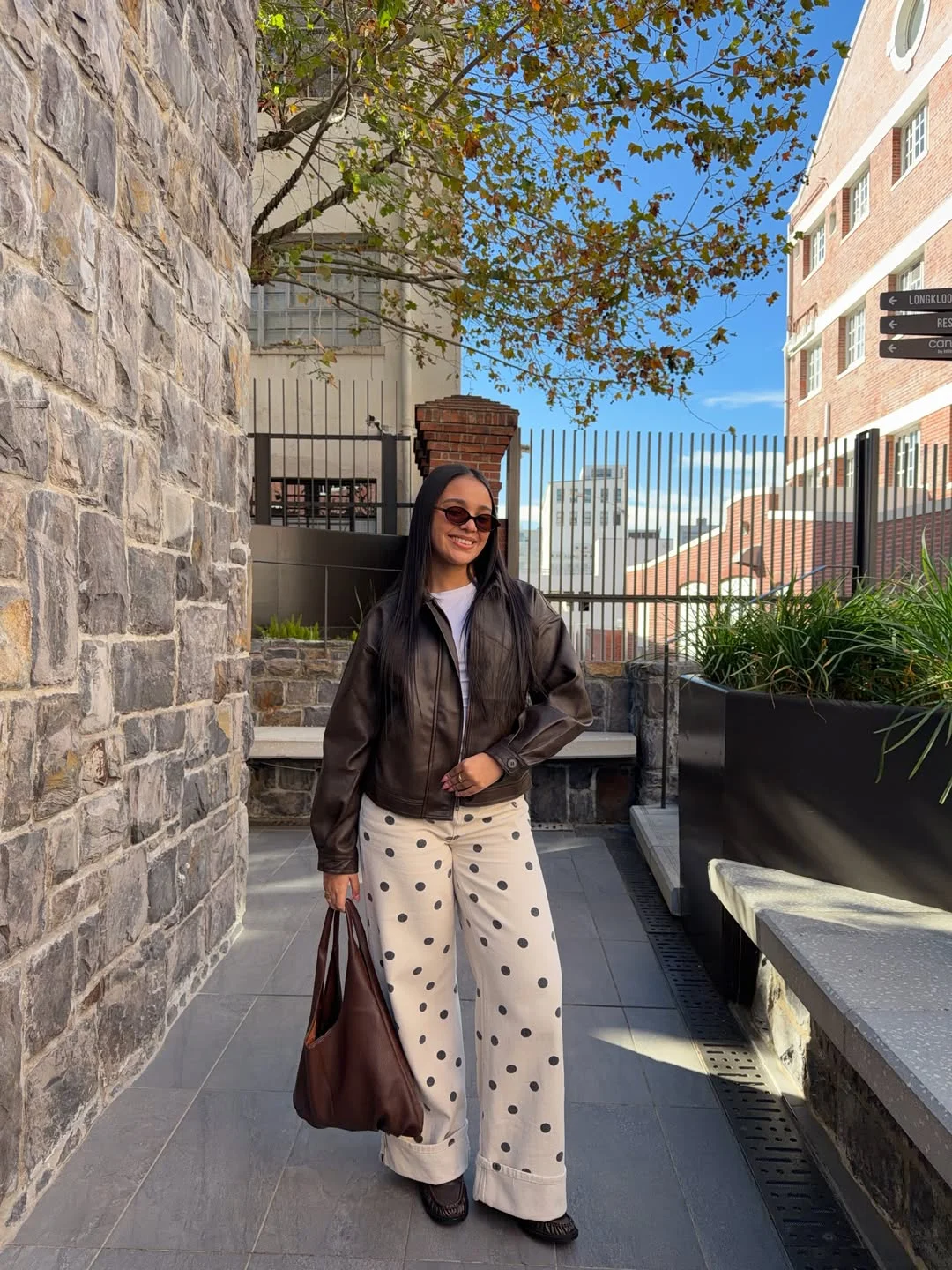 nice fall outfits 2026 Chocolate Leather And Polka Dots For A Fresh Autumn Twist