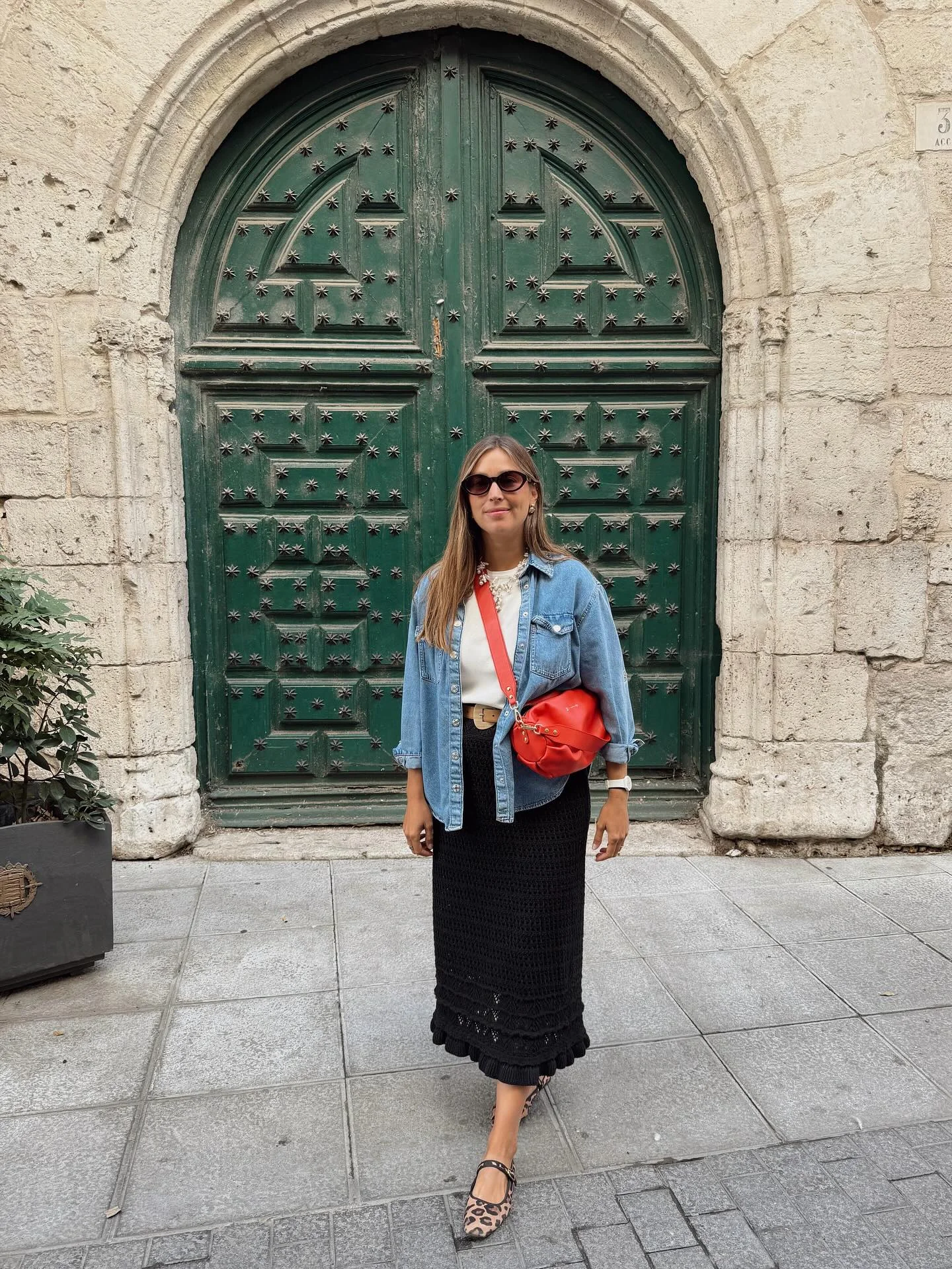 modest fall outfits 2026 Denim And Crochet Textures With A Feminine Twist